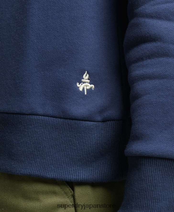 ヴィンテージジムアスレチックスウェットシャツ 男性 Superdry 衣類 海軍 2J62PZ605