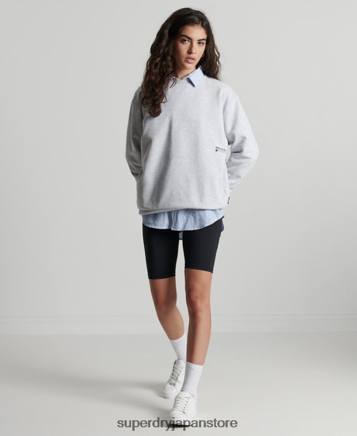 リサイクルマイクロミッドクルースウェットシャツ 女性 Superdry 衣類 ライトグレー 2J62PZ6062