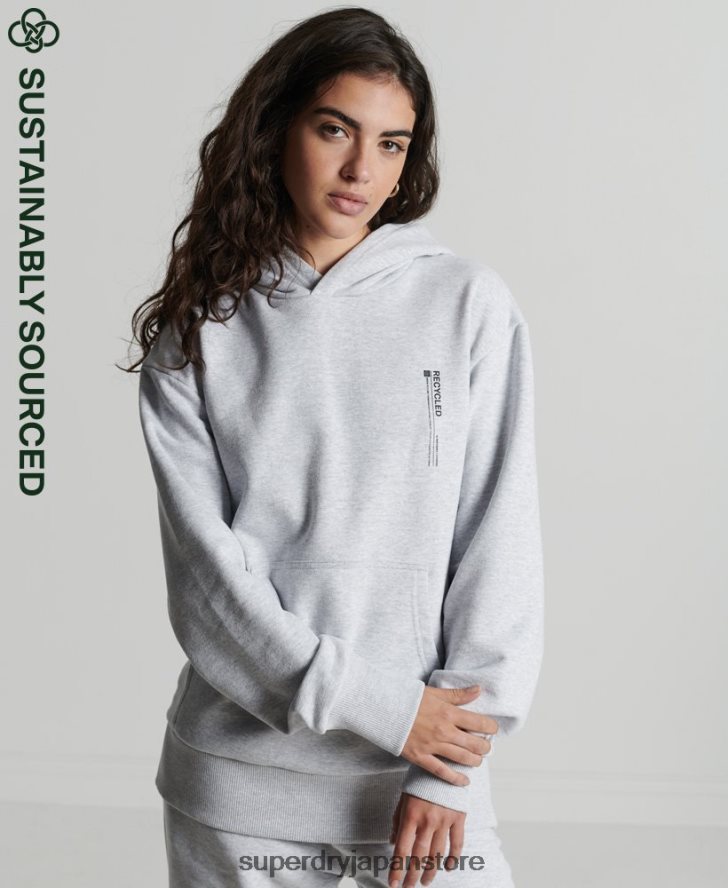 リサイクルマイクロサイドパーカー 女性 Superdry 衣類 ライトグレー 2J62PZ6064