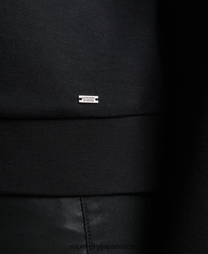 モーダルクルースウェットシャツ 女性 Superdry 衣類 黒 2J62PZ6065