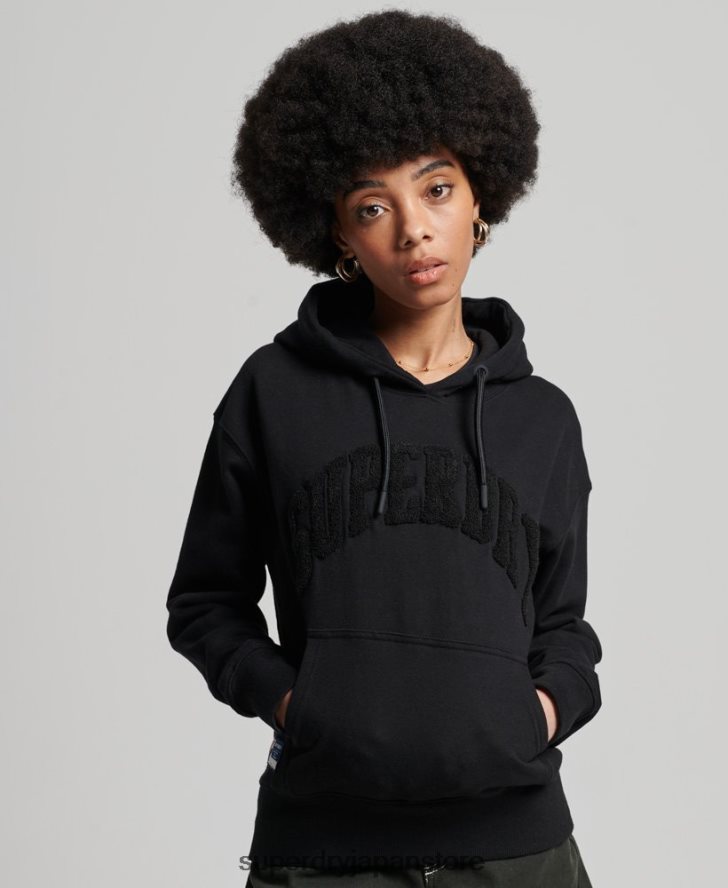 バーシティアーチ モノパーカー 女性 Superdry 衣類 黒 2J62PZ6066