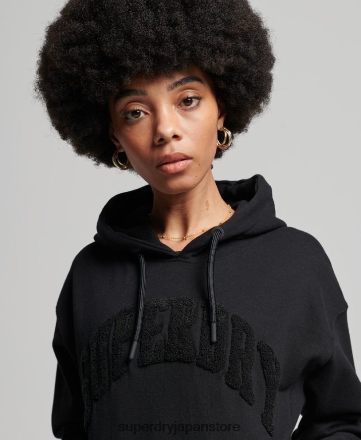 バーシティアーチ モノパーカー 女性 Superdry 衣類 黒 2J62PZ6066