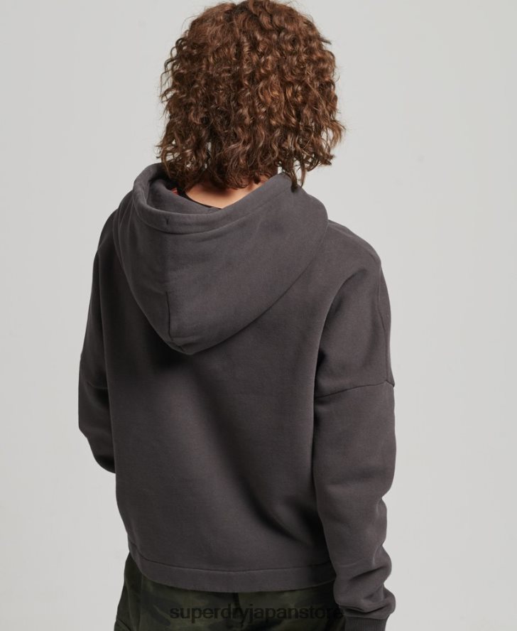 ヴィンテージロゴボックスフィットパーカー 女性 Superdry 衣類 茶色 2J62PZ6067