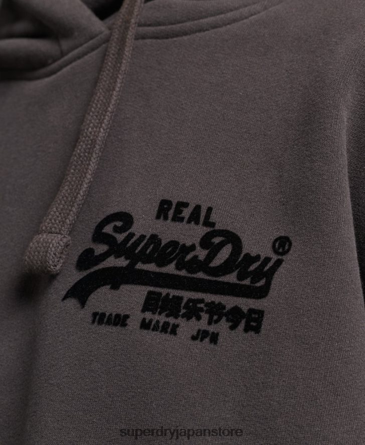 ヴィンテージロゴボックスフィットパーカー 女性 Superdry 衣類 茶色 2J62PZ6067
