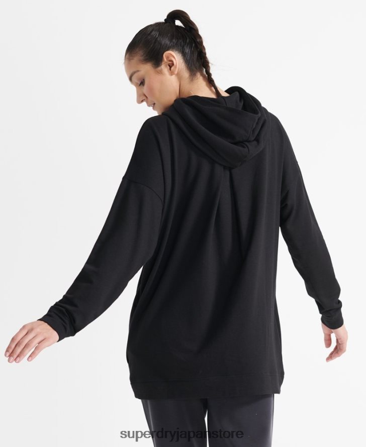 フレックスリラックスパーカー 女性 Superdry 衣類 黒 2J62PZ6080