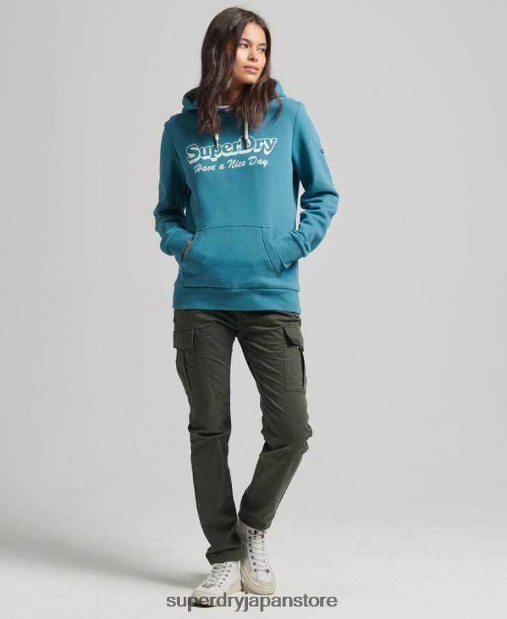 トラベルパーカー 女性 Superdry 衣類 緑 2J62PZ6081