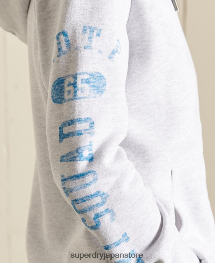 陸上競技用ジップパーカー 女性 Superdry 衣類 ライトグレー 2J62PZ6085