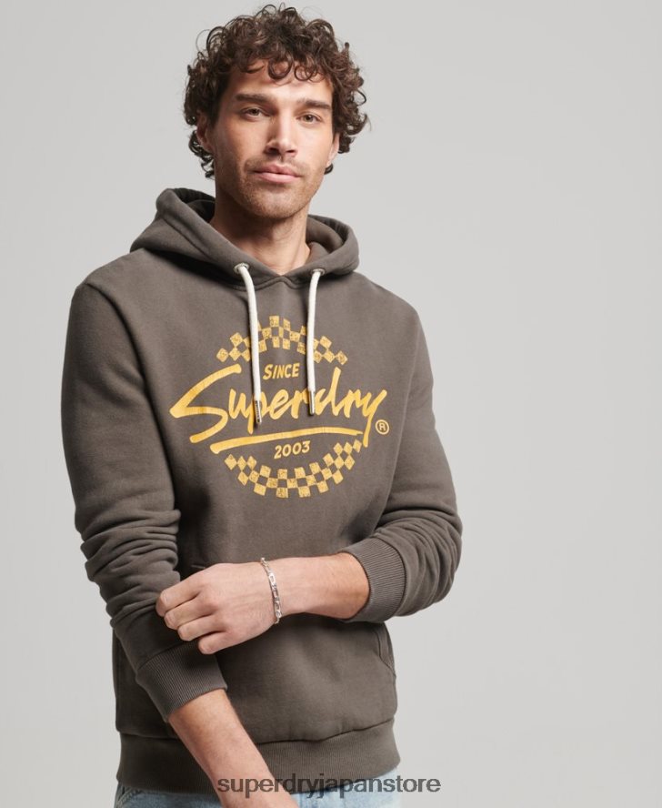 ヴィンテージ シェイパーズ & メーカーズ パーカー 男性 Superdry 衣類 濃い灰色 2J62PZ609