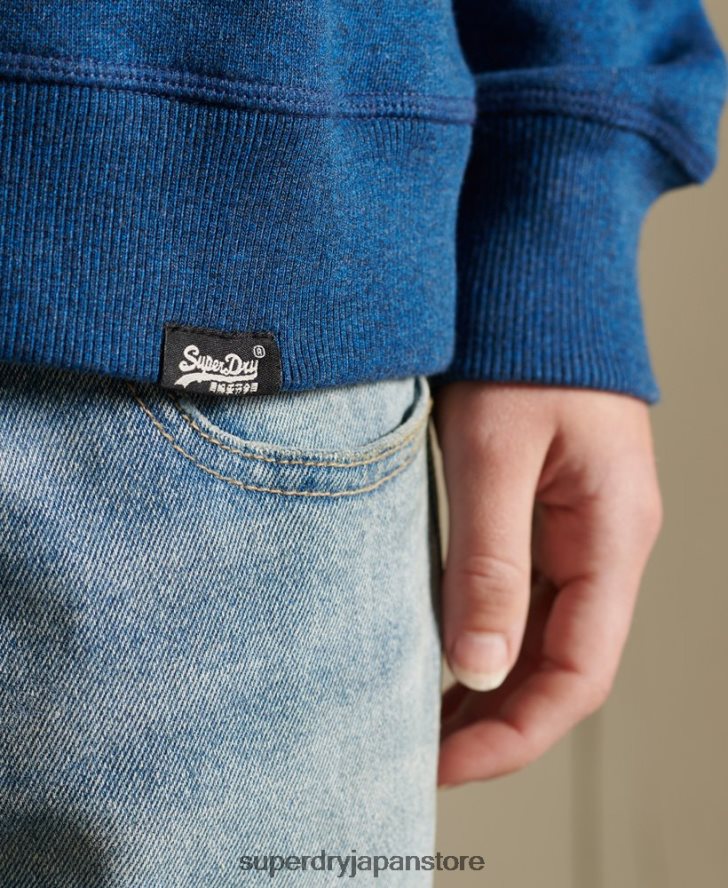 オーガニックコットン ヴィンテージロゴ クルースウェットシャツ 女性 Superdry 衣類 青 2J62PZ6092