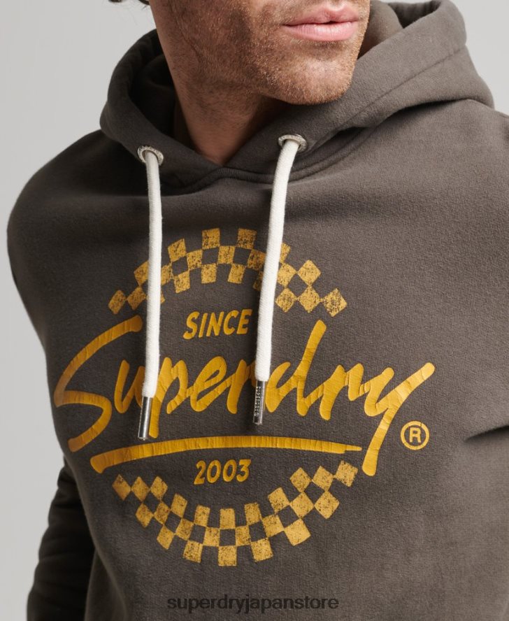 ヴィンテージ シェイパーズ & メーカーズ パーカー 男性 Superdry 衣類 濃い灰色 2J62PZ609
