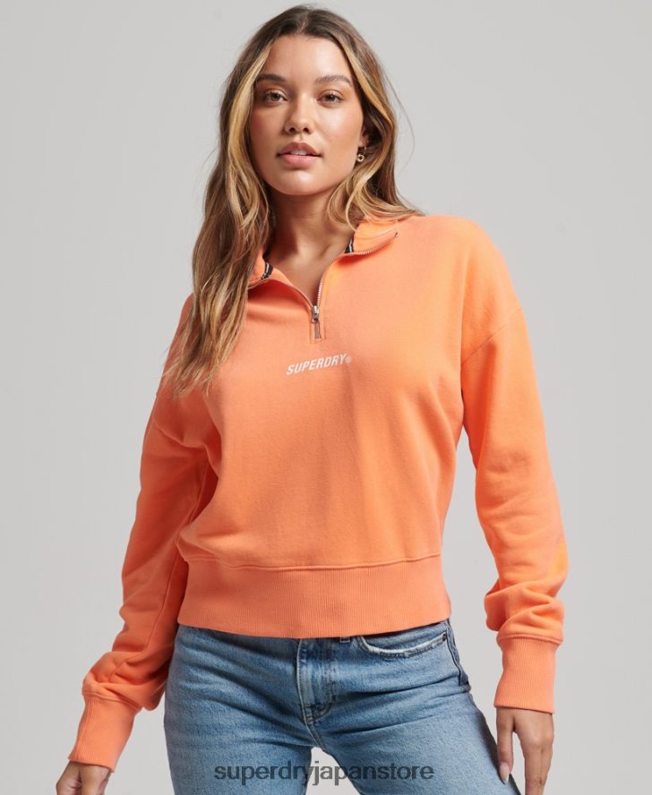 コアスポーツハーフジップトップ 女性 Superdry 衣類 ピンク 2J62PZ6101