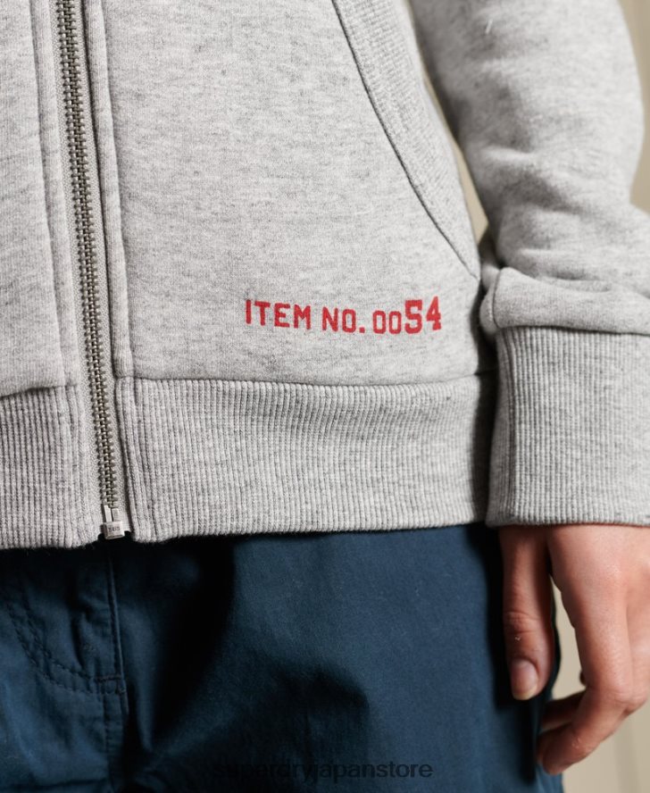 ヴィンテージロゴアメリカンクラシックジップパーカー 女性 Superdry 衣類 グレー 2J62PZ6104