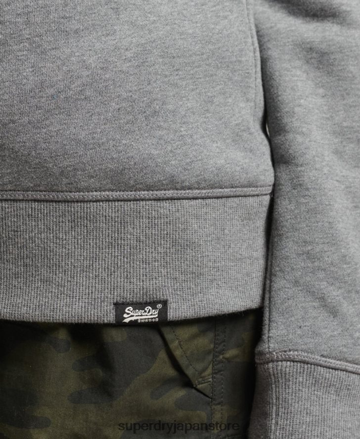 オーガニックコットン エッセンシャル ロゴ クルー スウェットシャツ 女性 Superdry 衣類 グレー 2J62PZ6113