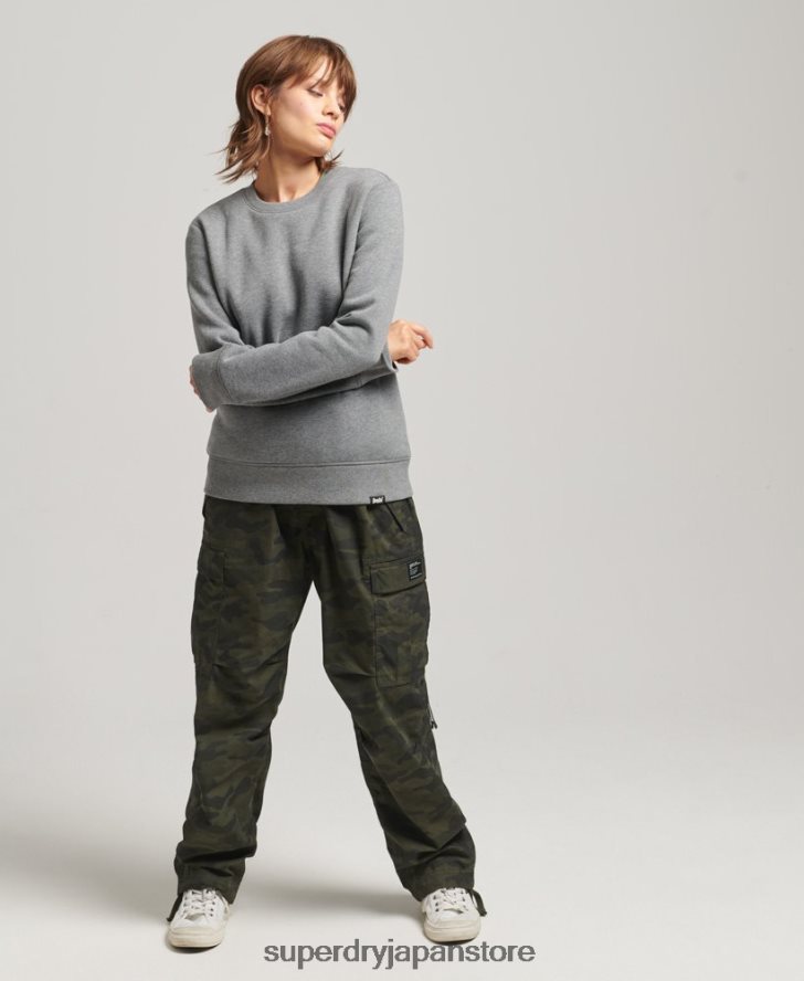 オーガニックコットン エッセンシャル ロゴ クルー スウェットシャツ 女性 Superdry 衣類 グレー 2J62PZ6113