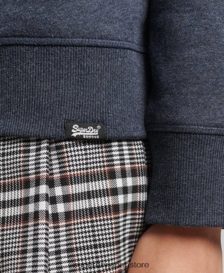 オーガニックコットン エッセンシャル ロゴ クルー スウェットシャツ 女性 Superdry 衣類 海軍 2J62PZ6114