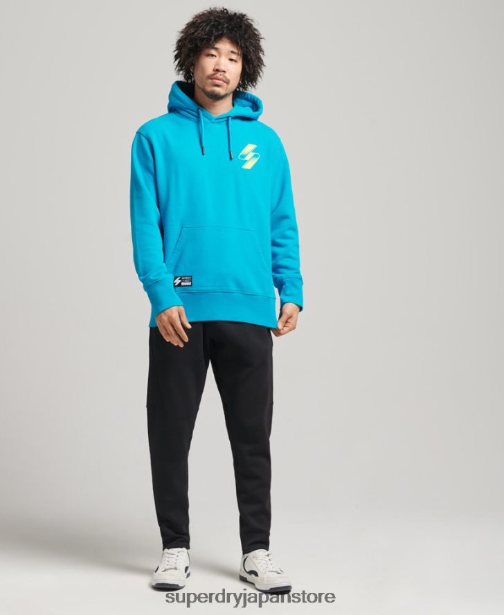 コードハーフトーンルーズパーカー 女性 Superdry 衣類 青 2J62PZ6119