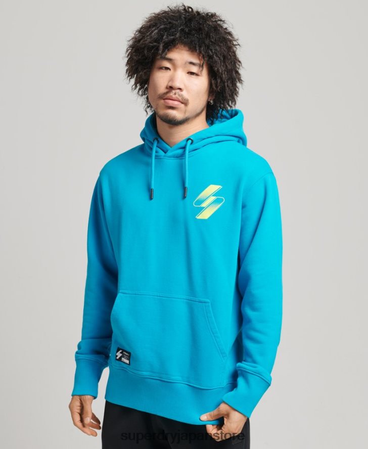 コードハーフトーンルーズパーカー 女性 Superdry 衣類 青 2J62PZ6119