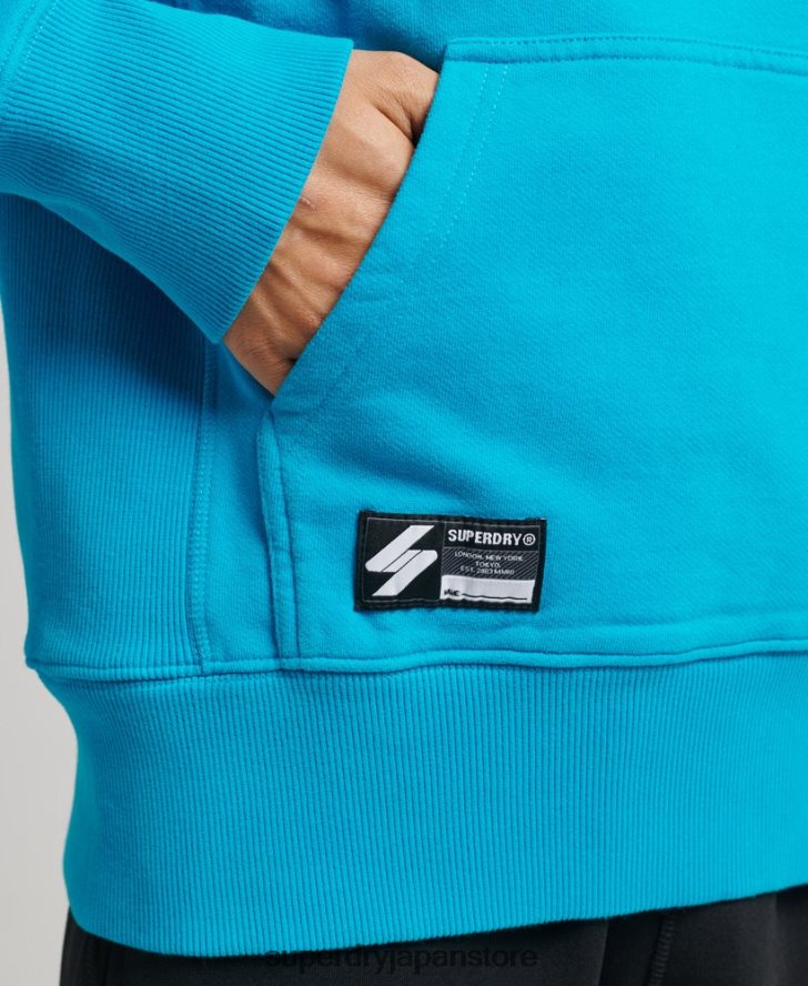 コードハーフトーンルーズパーカー 女性 Superdry 衣類 青 2J62PZ6119