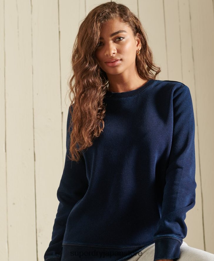 ヴィンテージロゴクルースウェットシャツ 女性 Superdry 衣類 濃紺 2J62PZ6120