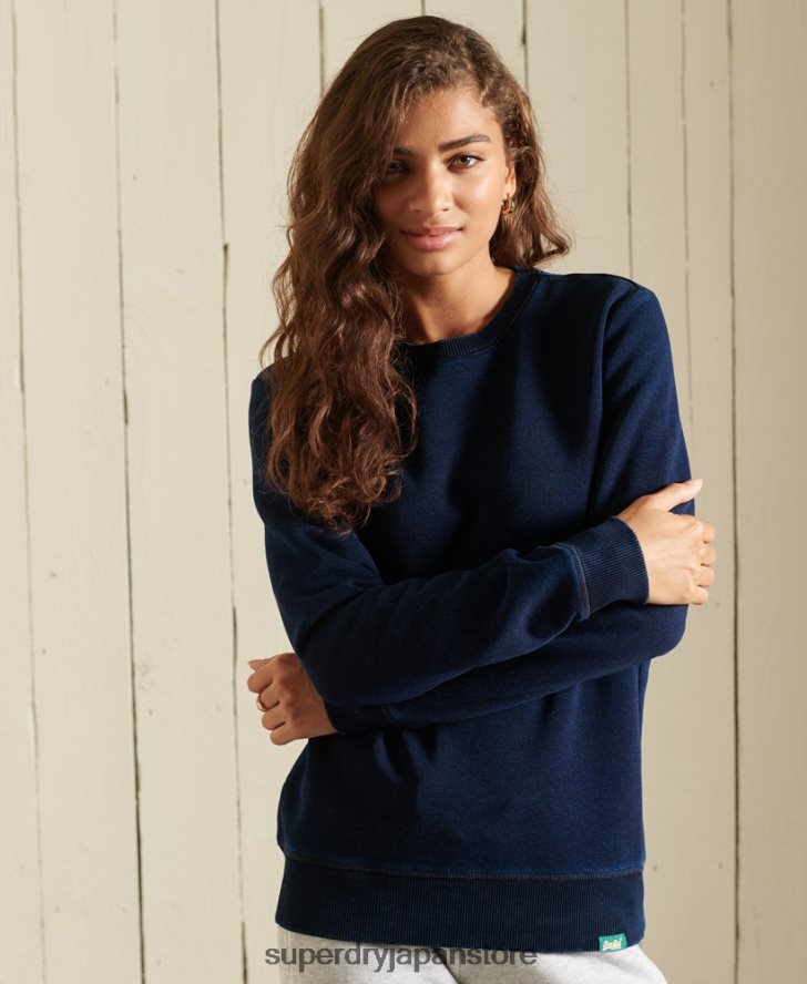 ヴィンテージロゴクルースウェットシャツ 女性 Superdry 衣類 濃紺 2J62PZ6120