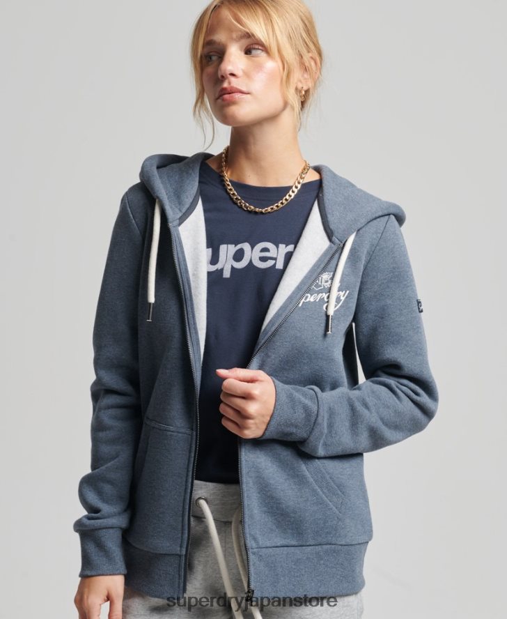 ヴィンテージプライドインクラフトジップパーカー 女性 Superdry 衣類 海軍 2J62PZ6123
