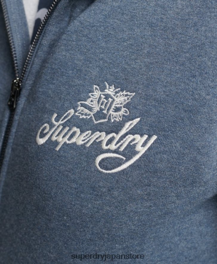 ヴィンテージプライドインクラフトジップパーカー 女性 Superdry 衣類 海軍 2J62PZ6123