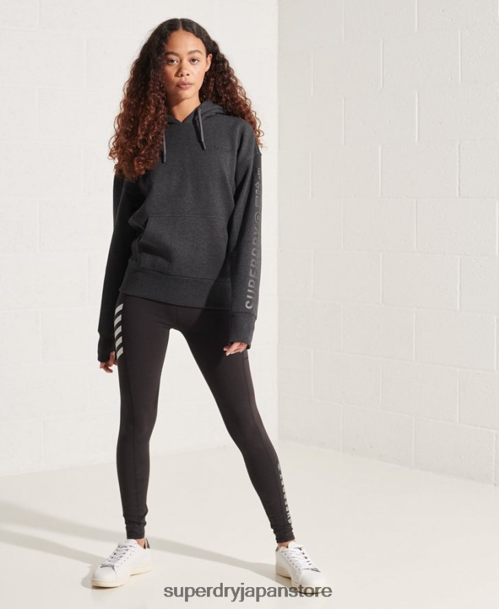 企業ロゴパーカー 女性 Superdry 衣類 濃い灰色 2J62PZ6125