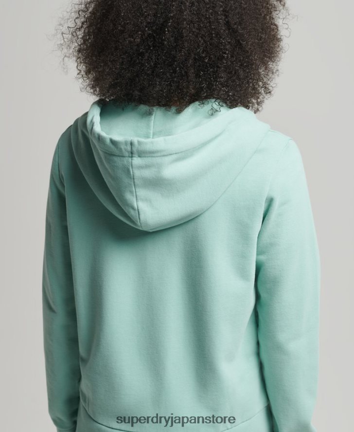 ヴィンテージロゴナラティブジップパーカー 女性 Superdry 衣類 ライトブルー 2J62PZ6127