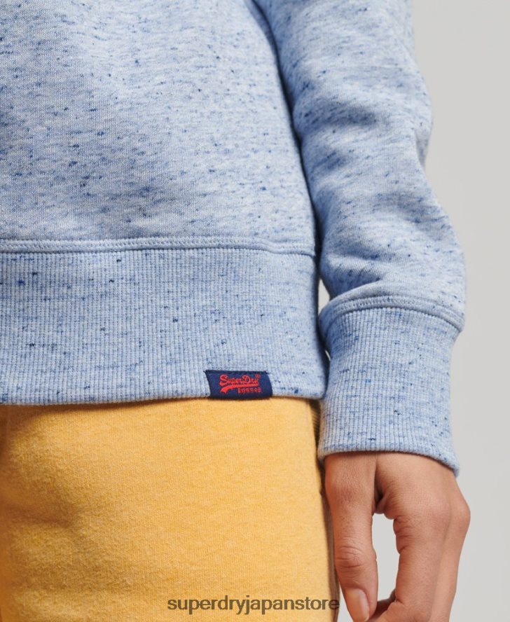 オーガニックコットン ヴィンテージ クルースウェットシャツ 女性 Superdry 衣類 ライトブルー 2J62PZ6128