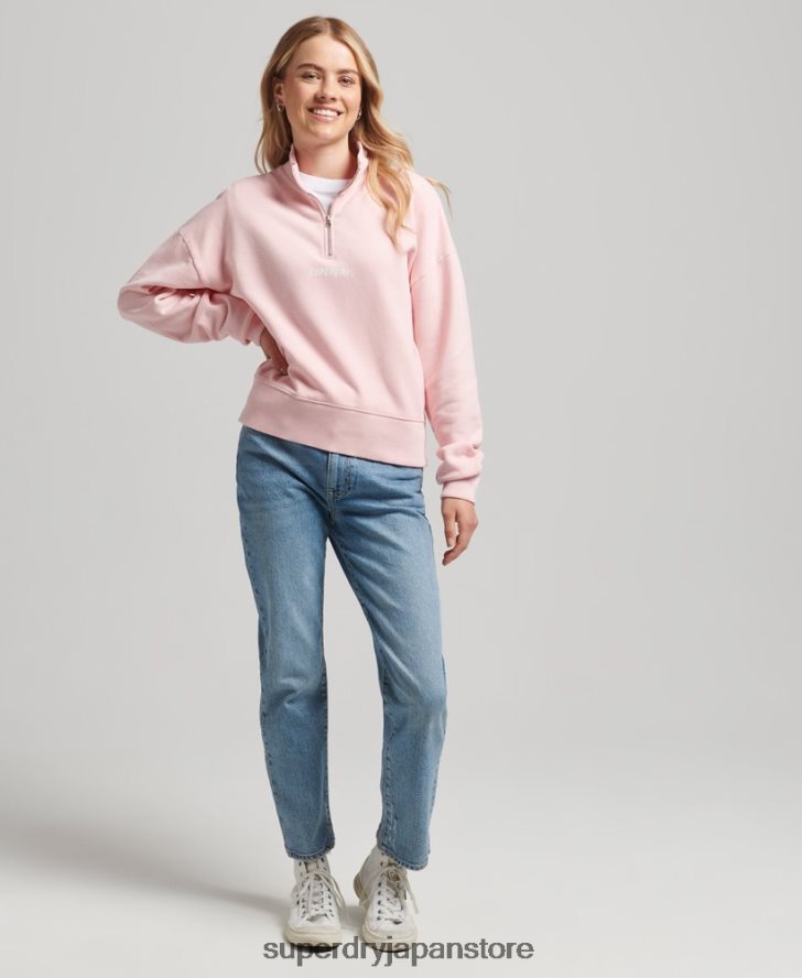 コアスポーツハーフジップトップ 女性 Superdry 衣類 ピンク 2J62PZ6132