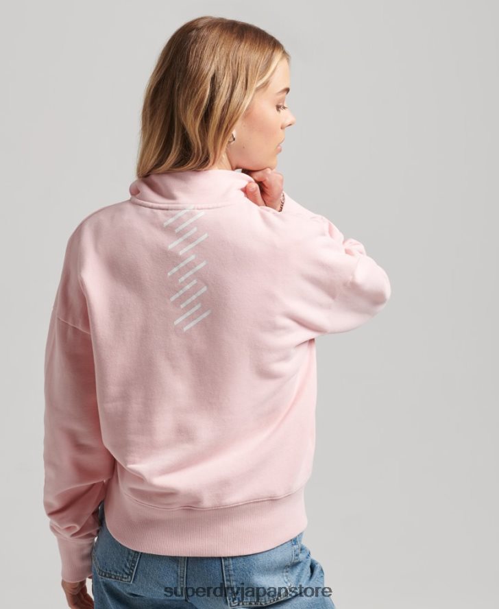 コアスポーツハーフジップトップ 女性 Superdry 衣類 ピンク 2J62PZ6132