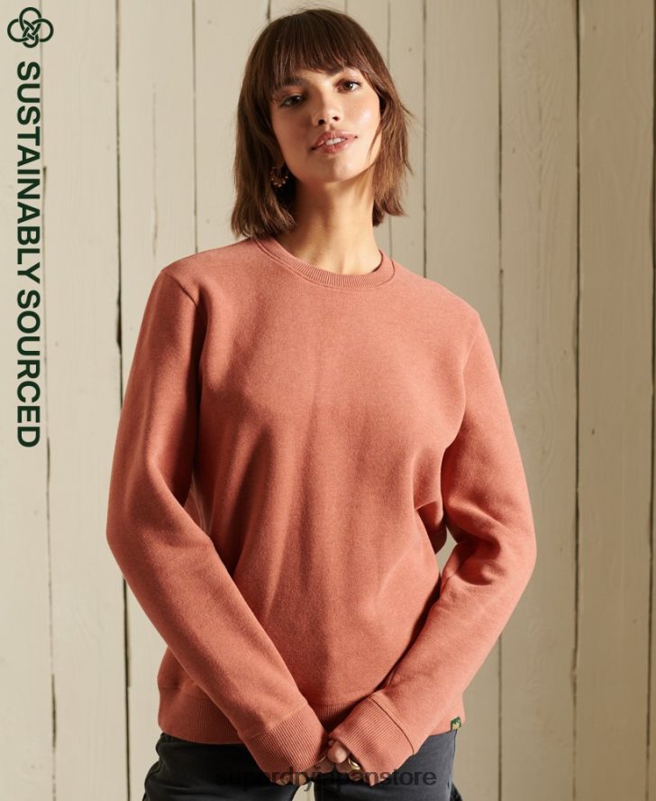 オーガニックコットン ヴィンテージロゴ クルースウェットシャツ 女性 Superdry 衣類 茶色 2J62PZ6139