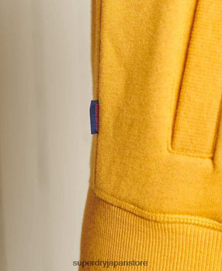 ルーズフィットのヴィンテージロゴ刺繍ジップトラックトップ 女性 Superdry 衣類 黄色 2J62PZ6140