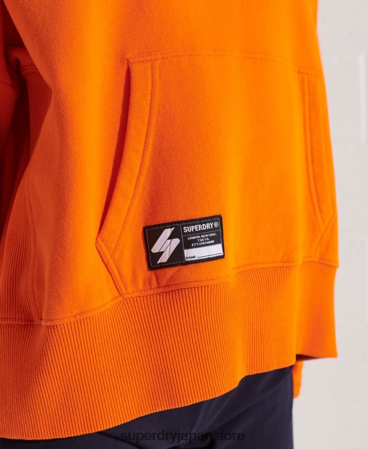 協力ロゴクロップパーカー 女性 Superdry 衣類 オレンジ 2J62PZ6145