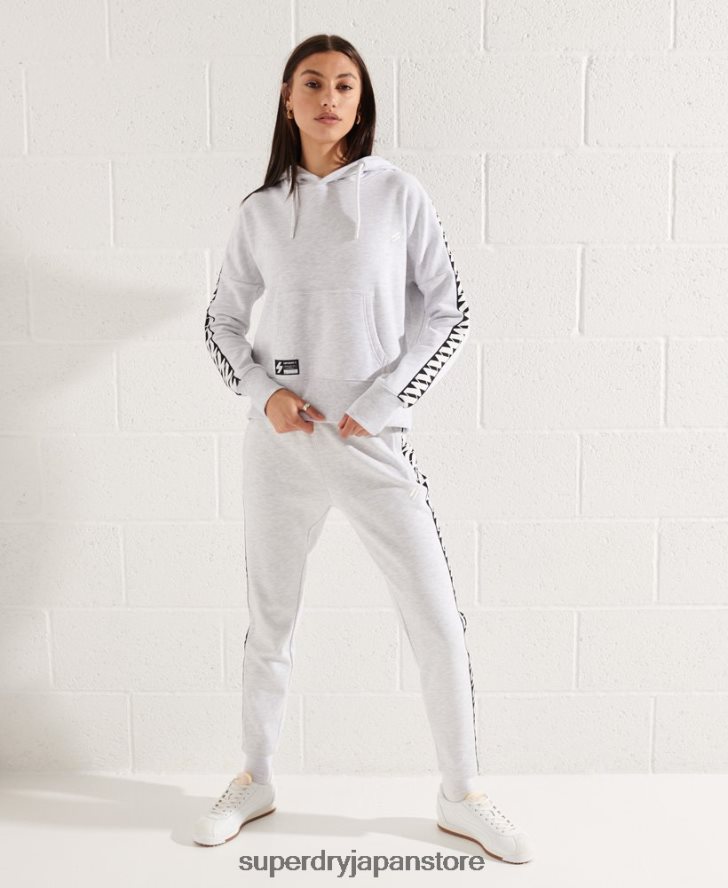 コードロゴテープクロップパーカー 女性 Superdry 衣類 ライトグレー 2J62PZ6147
