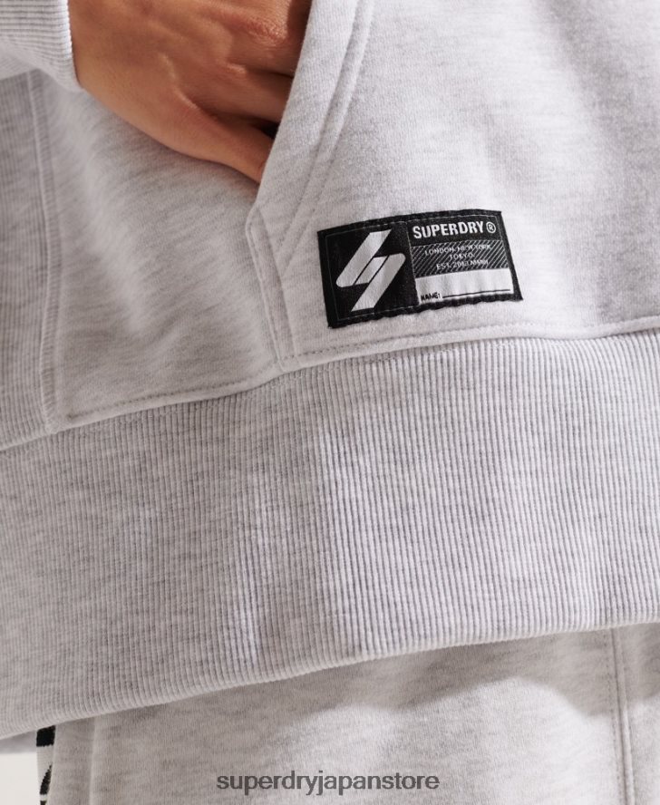 コードロゴテープクロップパーカー 女性 Superdry 衣類 ライトグレー 2J62PZ6147