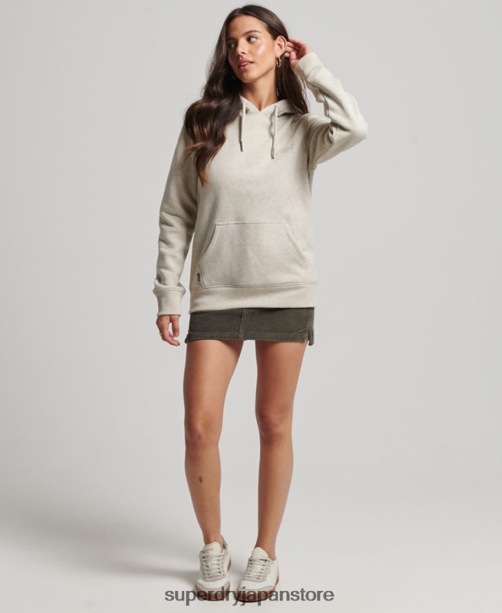 オーガニックコットン エッセンシャル ロゴ パーカー 女性 Superdry 衣類 クリーム 2J62PZ6151