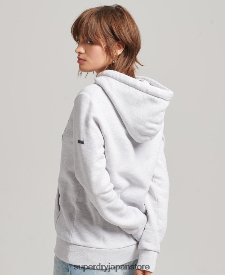 ヴィンテージロゴ ヘリテージパーカー 女性 Superdry 衣類 ライトグレー 2J62PZ6152