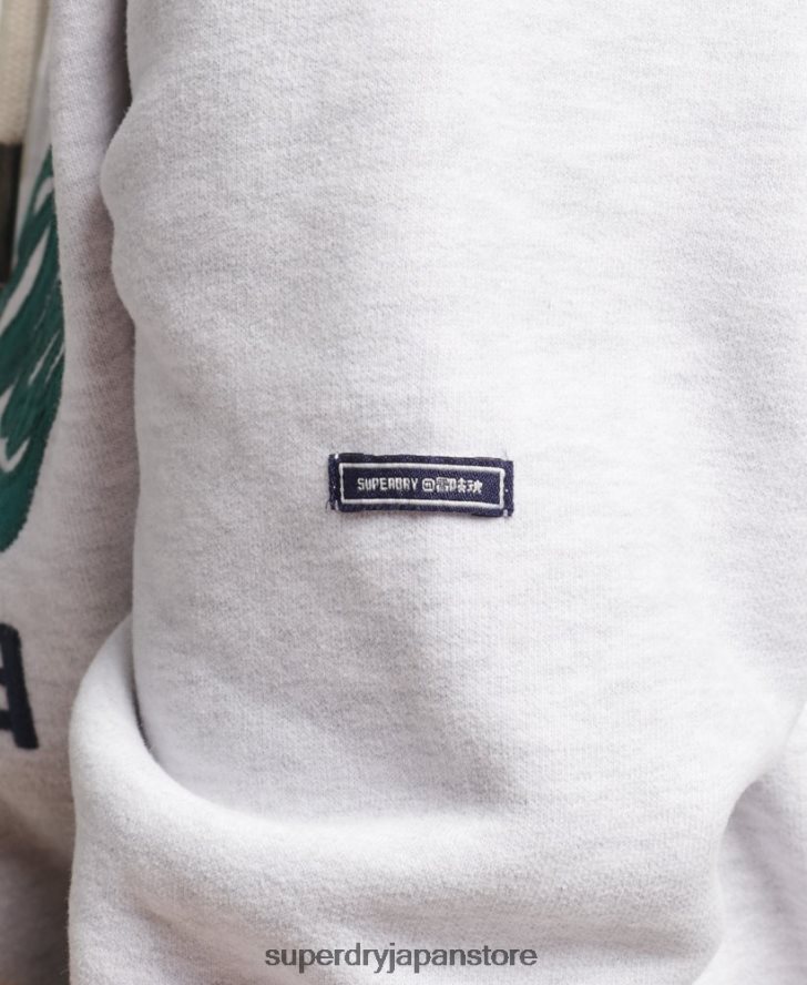 ヴィンテージロゴ ヘリテージパーカー 女性 Superdry 衣類 ライトグレー 2J62PZ6152