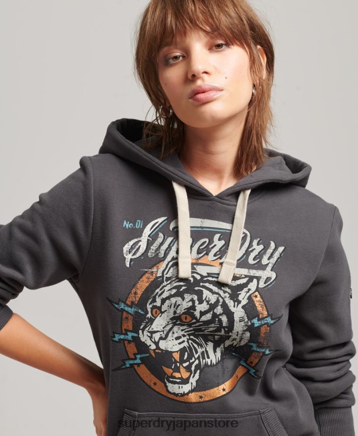 ボヘミアングラフィックパーカー 女性 Superdry 衣類 グレー 2J62PZ6153