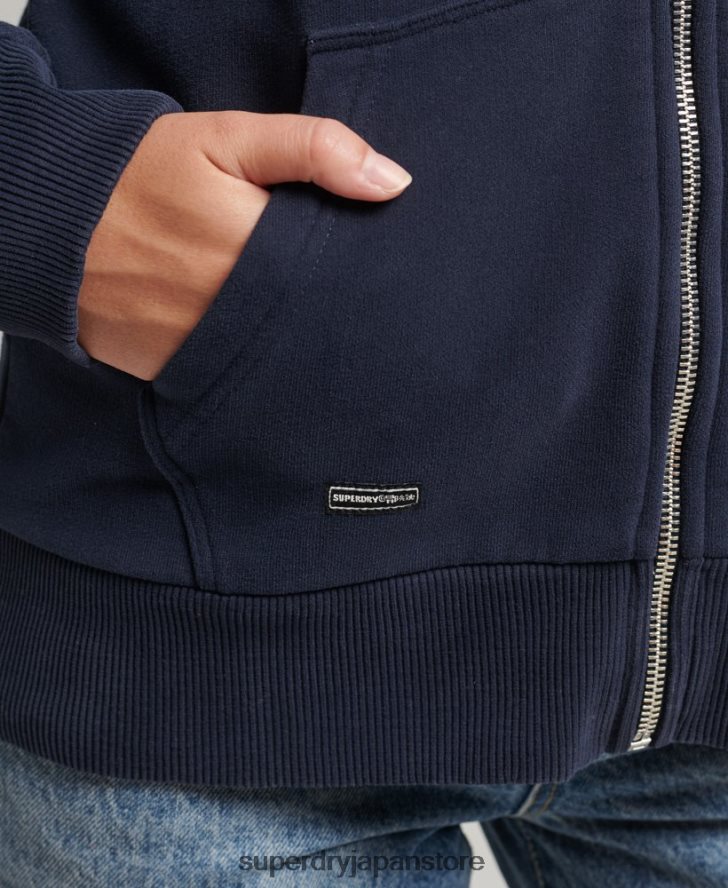ヴィンテージロゴレインボージップパーカー 女性 Superdry 衣類 海軍 2J62PZ6155