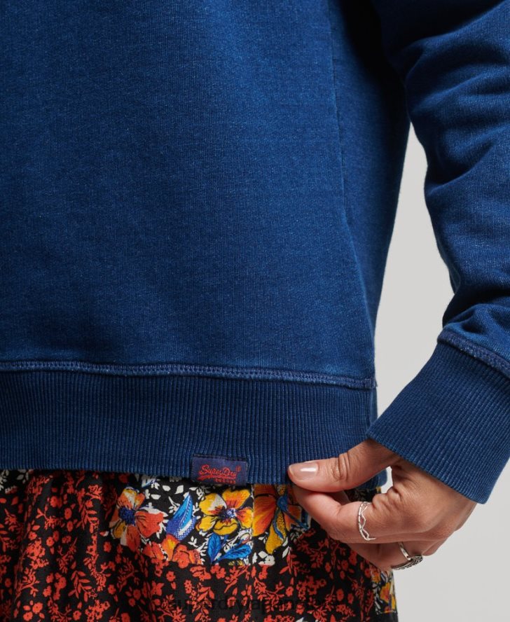 オーガニックコットン ヴィンテージロゴ クルースウェットシャツ 女性 Superdry 衣類 ターコイズ 2J62PZ6158