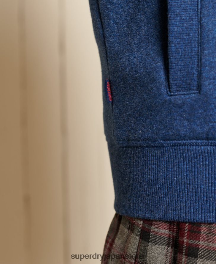 ルーズフィットのヴィンテージロゴ刺繍ジップトラックトップ 女性 Superdry 衣類 青 2J62PZ6159