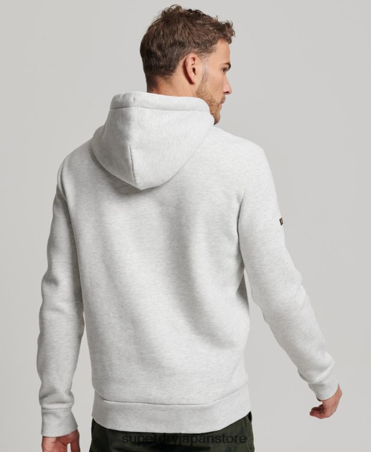 ヴィンテージロゴナラティブパーカー 男性 Superdry 衣類 ライトグレー 2J62PZ615