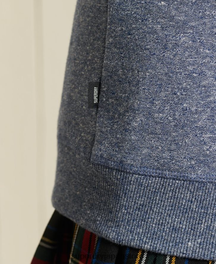 オーガニックコットン オーバーサイズ ヴィンテージ ロゴ スウェットシャツ 女性 Superdry 衣類 青 2J62PZ6160