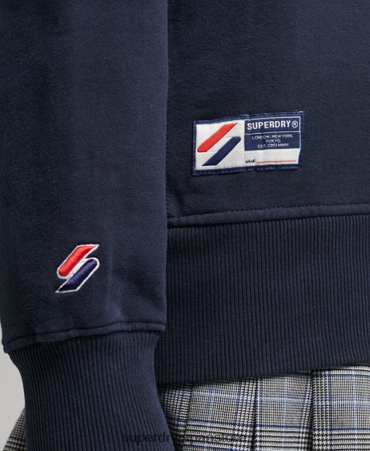 カレッジグラフィック オーバーサイズ クルースウェットシャツ 女性 Superdry 衣類 海軍 2J62PZ6161
