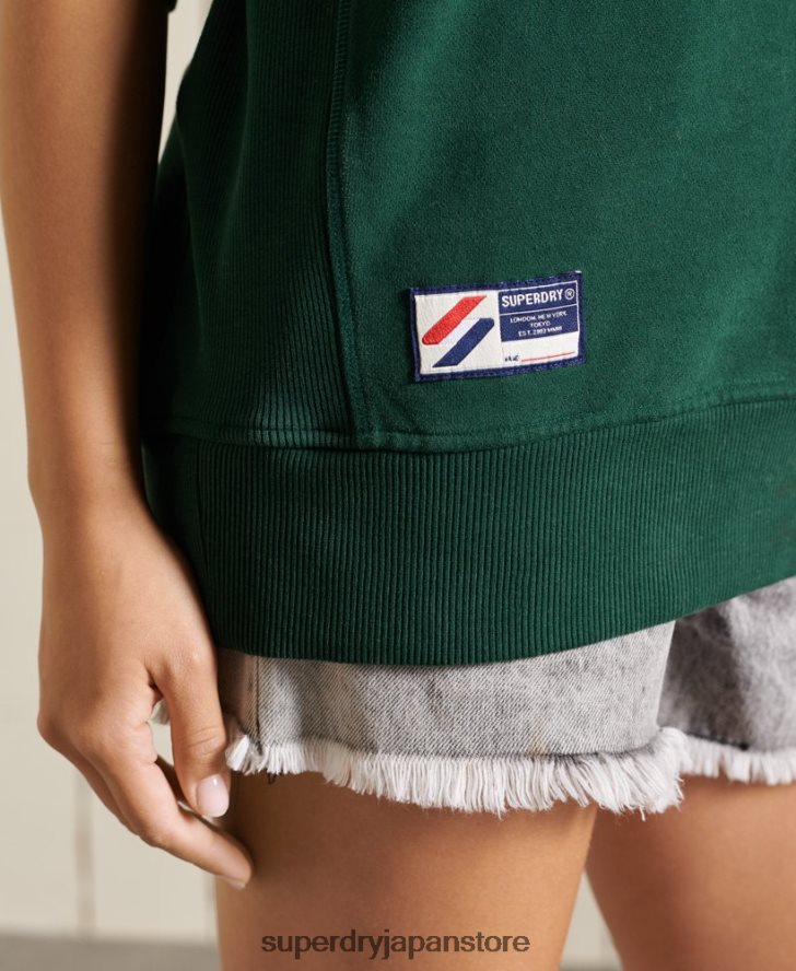 カレッジグラフィック オーバーサイズ クルースウェットシャツ 女性 Superdry 衣類 緑 2J62PZ6162