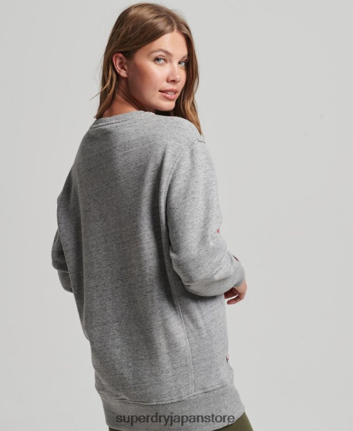 カレッジグラフィック オーバーサイズ クルースウェットシャツ 女性 Superdry 衣類 ライトグレー 2J62PZ6163