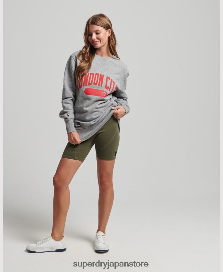 カレッジグラフィック オーバーサイズ クルースウェットシャツ 女性 Superdry 衣類 ライトグレー 2J62PZ6163