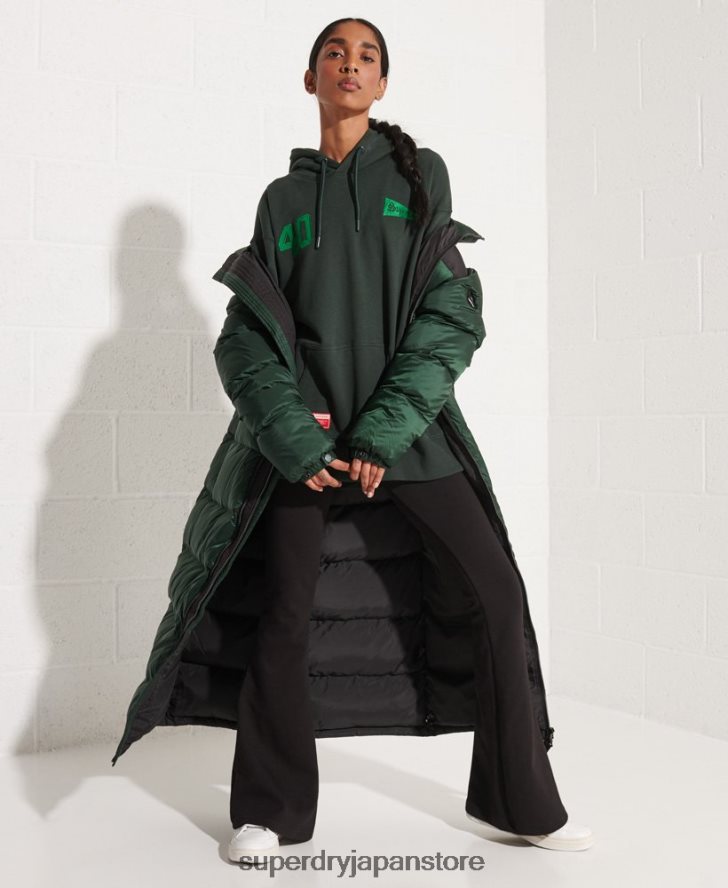 カレッジグラフィック クロップパーカー 女性 Superdry 衣類 緑 2J62PZ6168